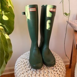 Tall Hunter Green Rain Boots